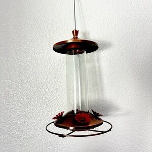 Glass Hummingbird Feeder